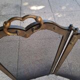 Brass fireplace screen
