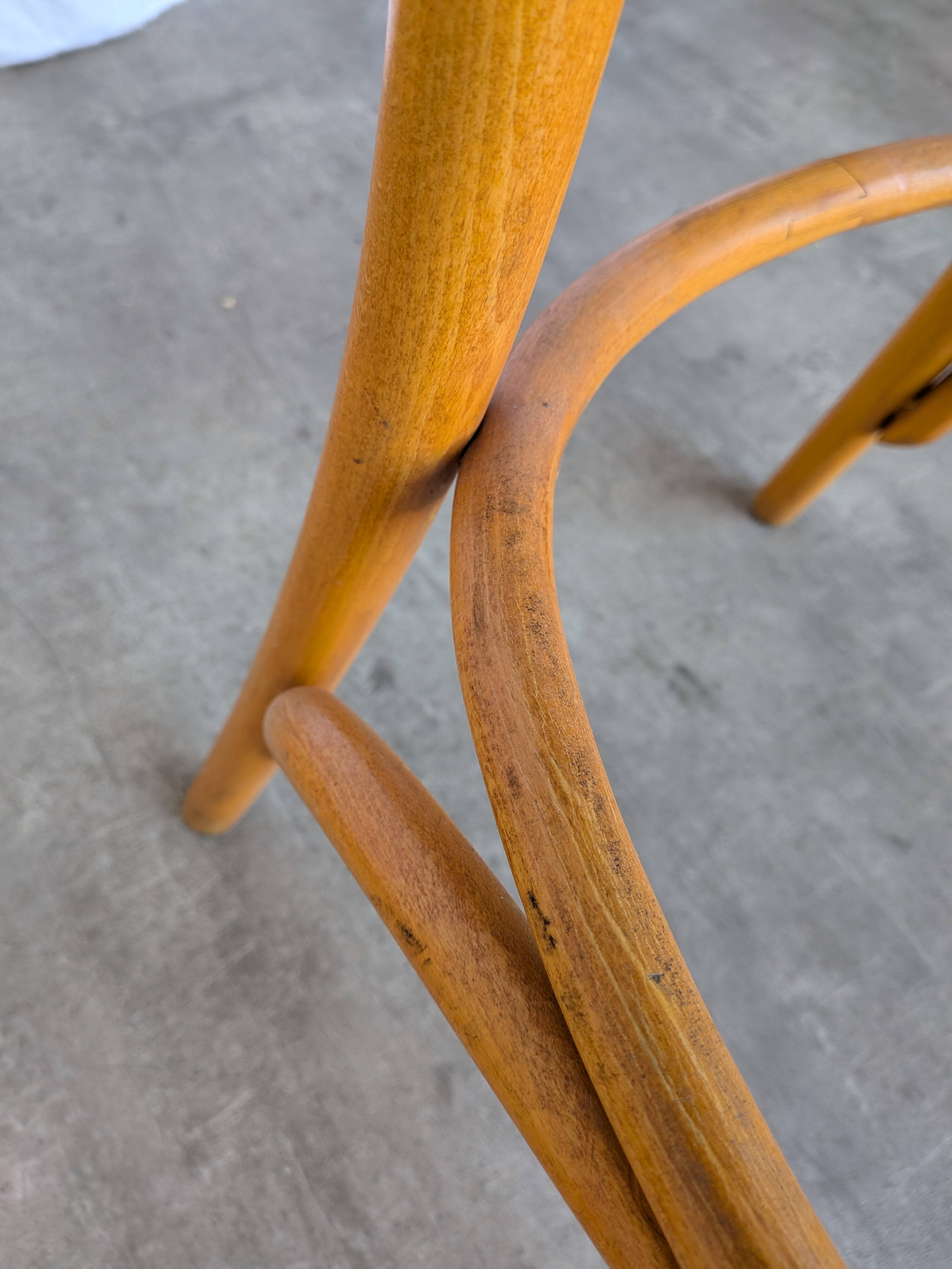 Vintage Bentwood Bar Chair with Armrests, Mid-Century Pub Stool Thonet styl