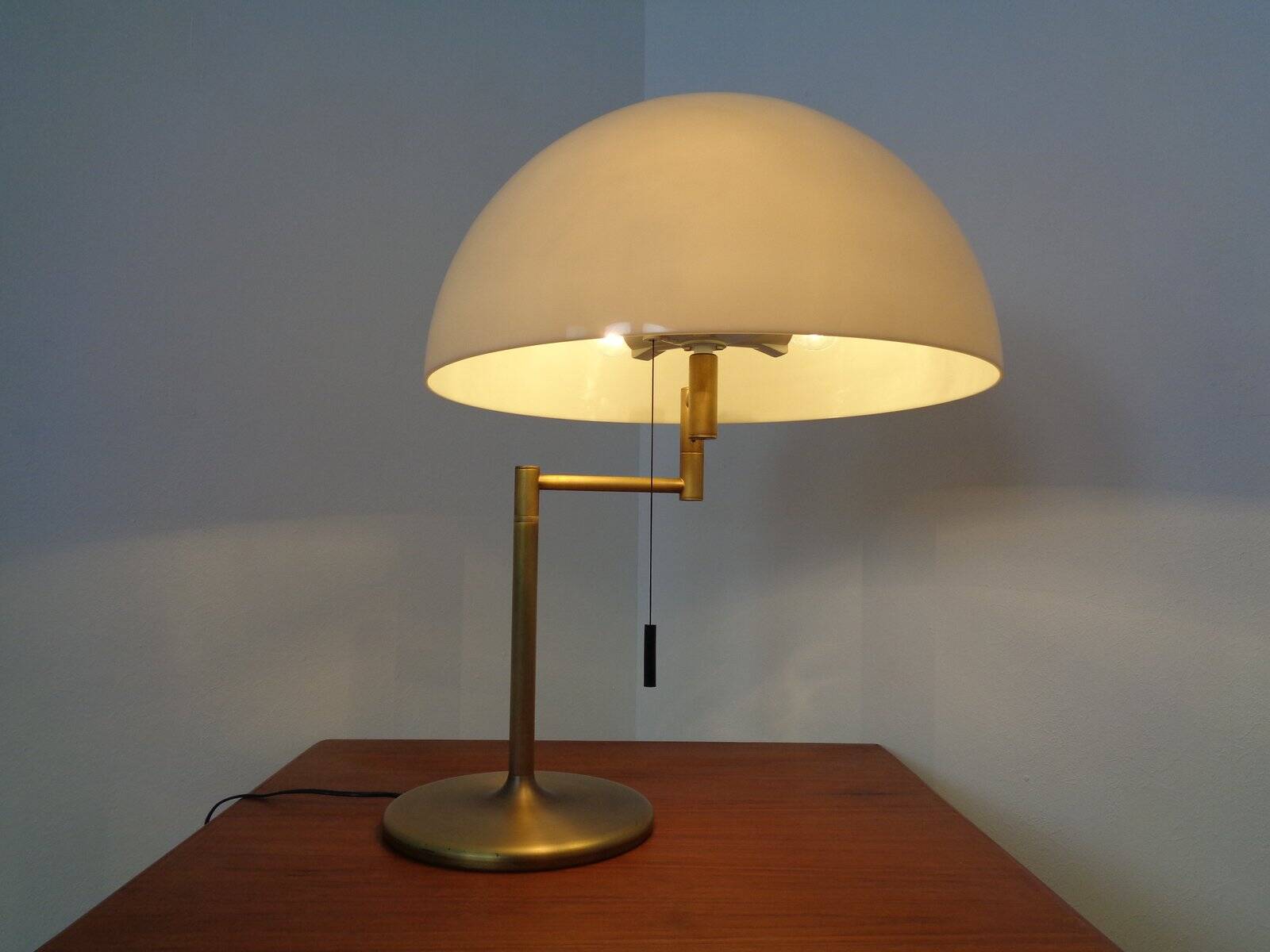 Adjustable Brass and Plastic Desk Lamp from Staff, 1960s