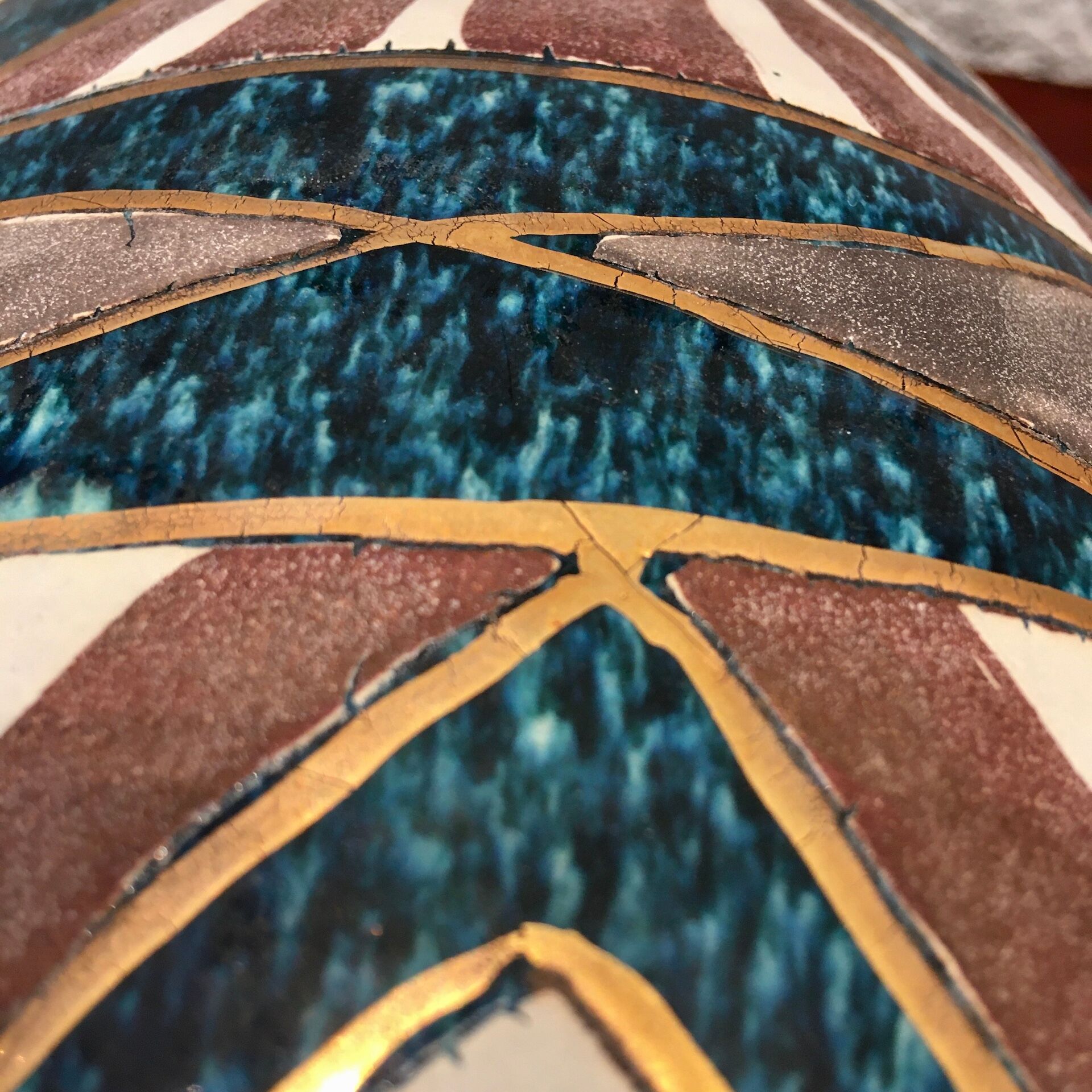 Signed Accolay ceramic vase, France 1950