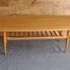 Beech coffee table with magazine rack, 1970s