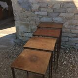 Pull-out tables old marquetry