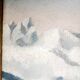 Mountain Landscape Painting from 1946 signed Frame