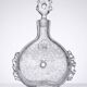 Cognac carafe Daum France Lorraine cross in bubbled crystal, 1960s-70s.