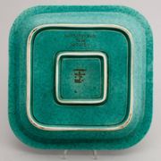 Wilhelm Kage plate in ceramic "Argenta" Gustavsberg Sweden 1950s. Marked.