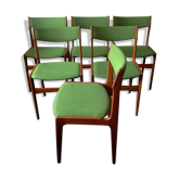 Set of 6 Danish teak dining chairs by Erik Buch, 1960