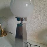 Vintage Murano Globe Chrome Lamp