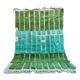 Tapis marocain vert amande et bleu vert à reliefs moderne