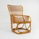 Rattan and woven cane armchair, 1960s