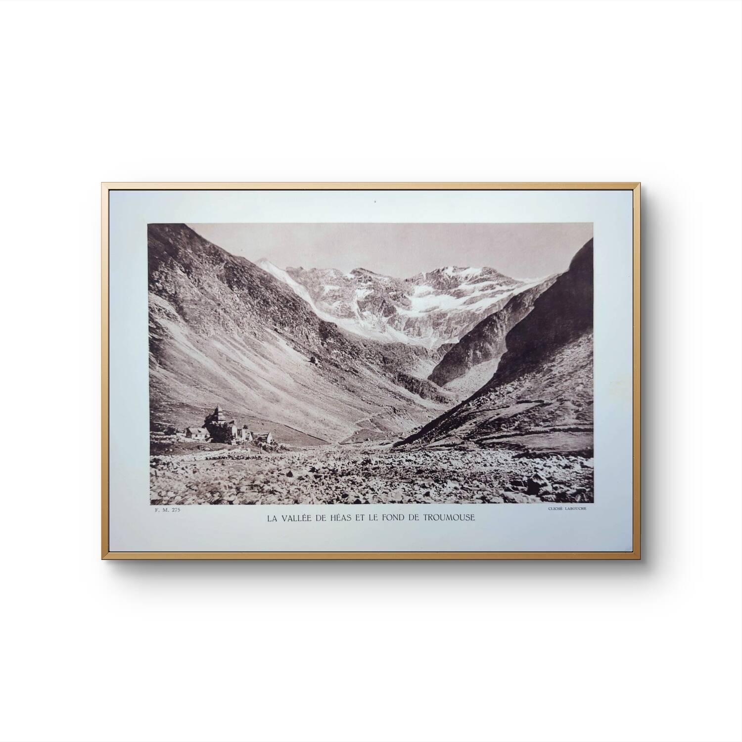 The Héas valley, Hautes-Pyrénées, photo print from 1937.