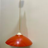 Suspension in red enamelled metal