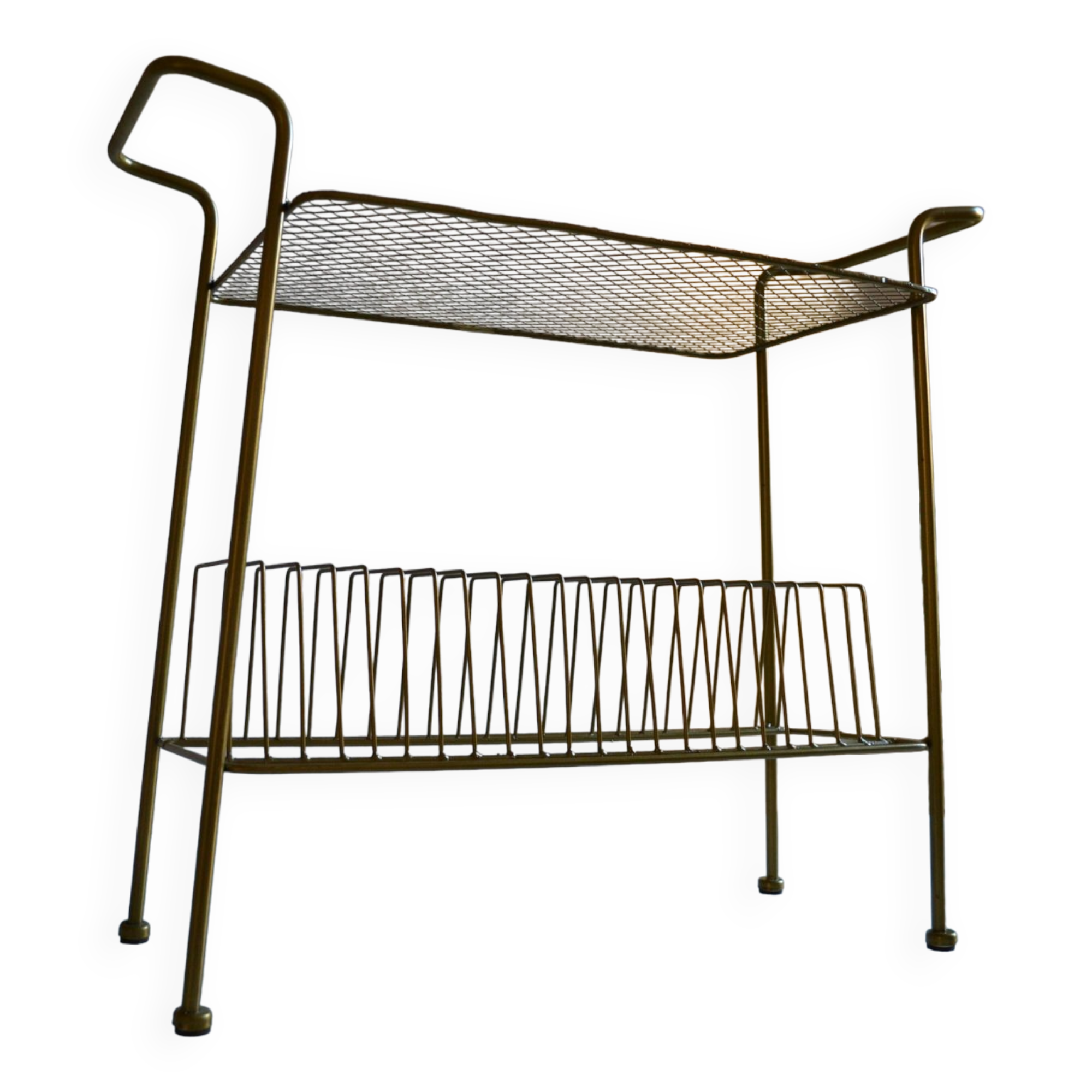 Vintage end table / coffee table & magazine rack