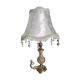 Lampe de table vintage en onyx et laiton, Italie