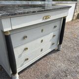 Antique Empire style chest of drawers with detached columns