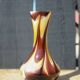 Italian opaline vase, flower pot, flower vase, blown glass, retro, interior decoration