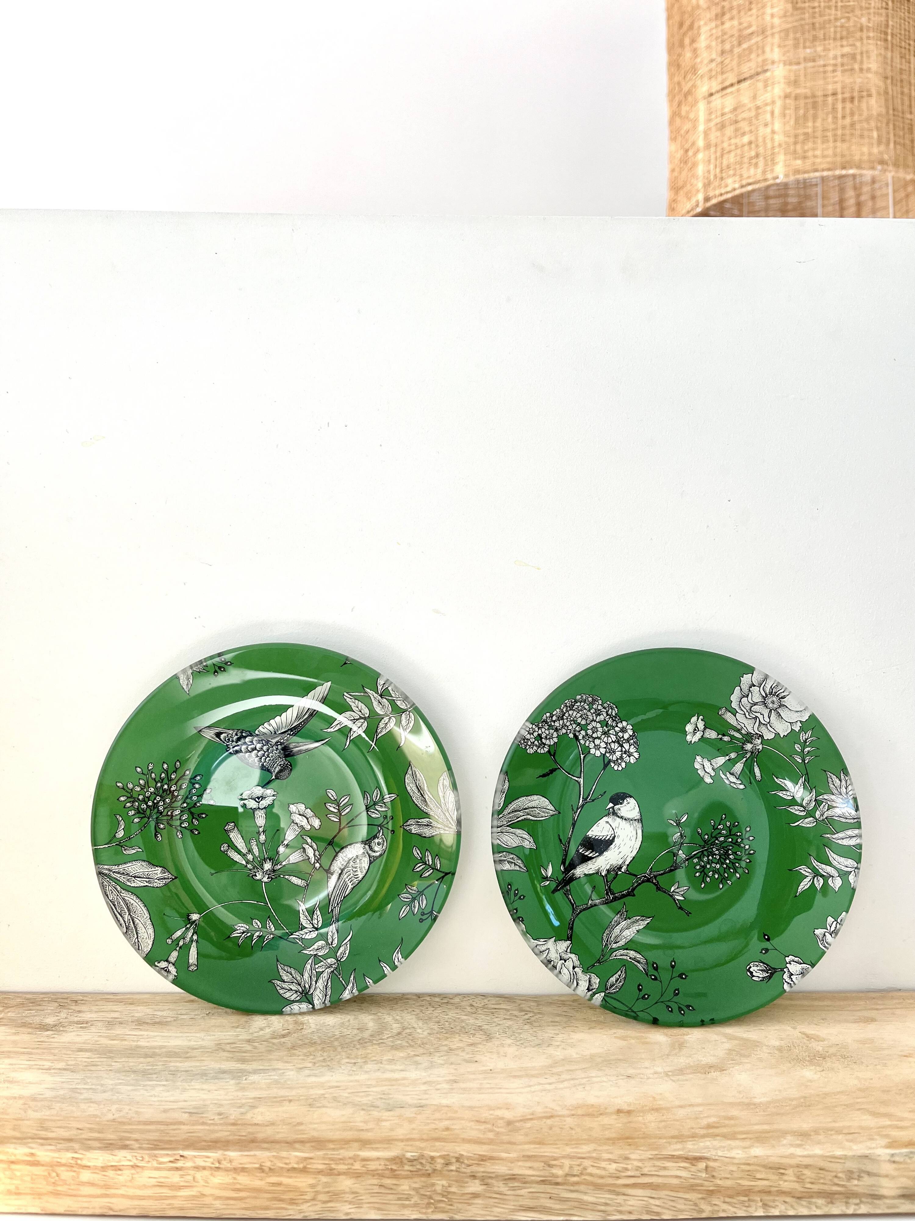 Bird decoration plates