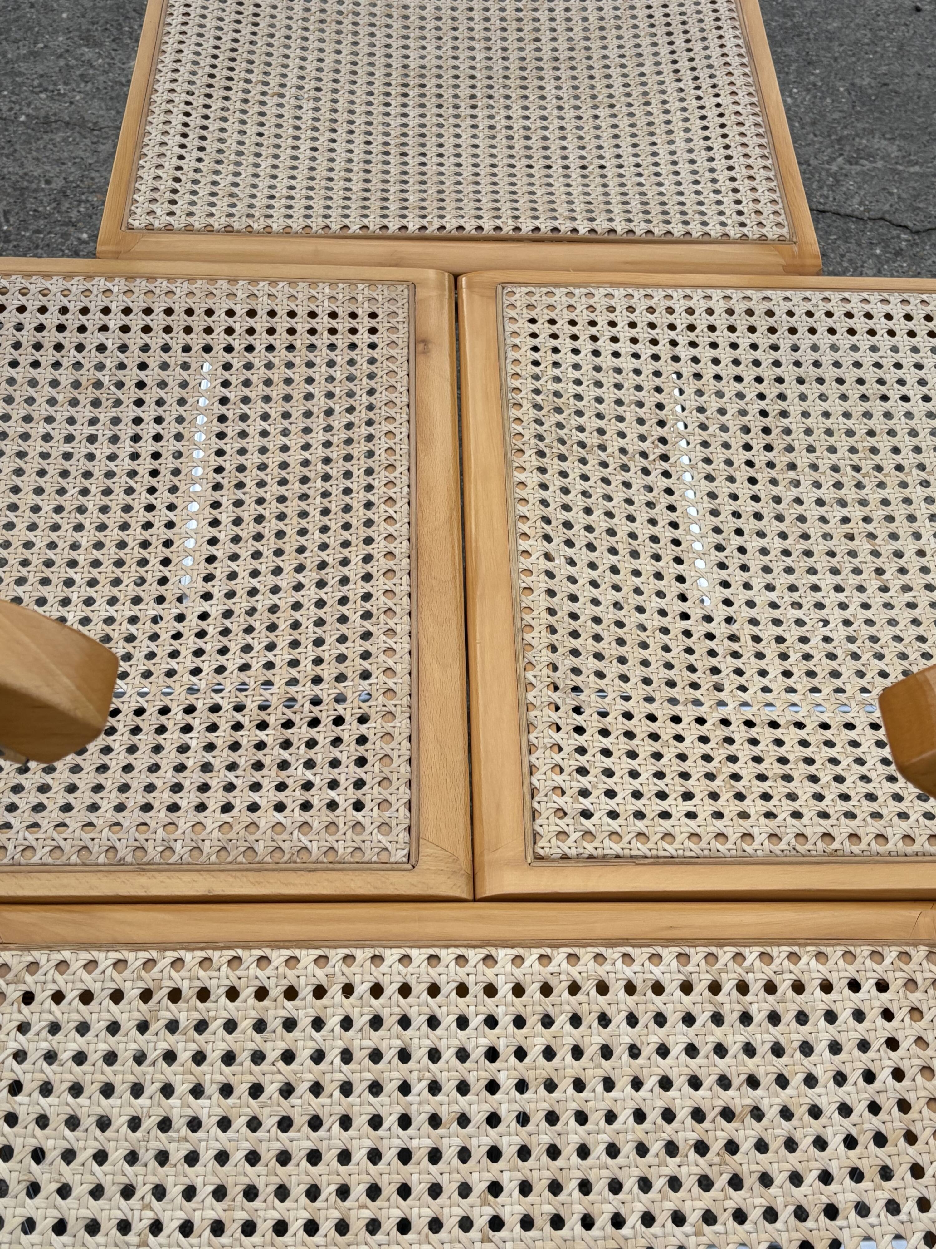 Set of 4 Cesca chairs model B64 with armrests Cesca Marcel breuer design