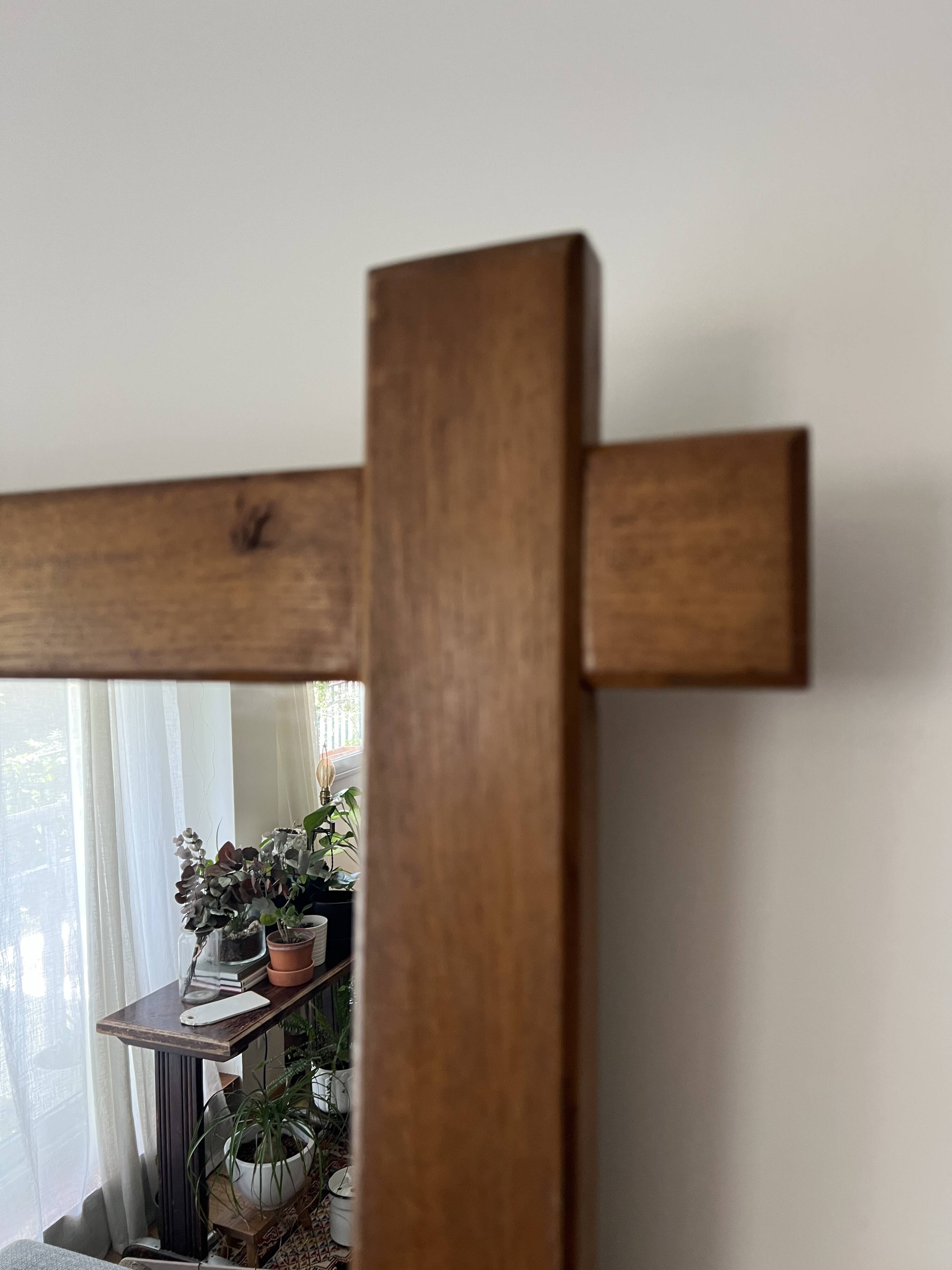 Brutalist Oak Mirror 74 x 91cm