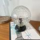 Ceiling light or wall light with cracked glass globe, 15 cm, porcelain rose.