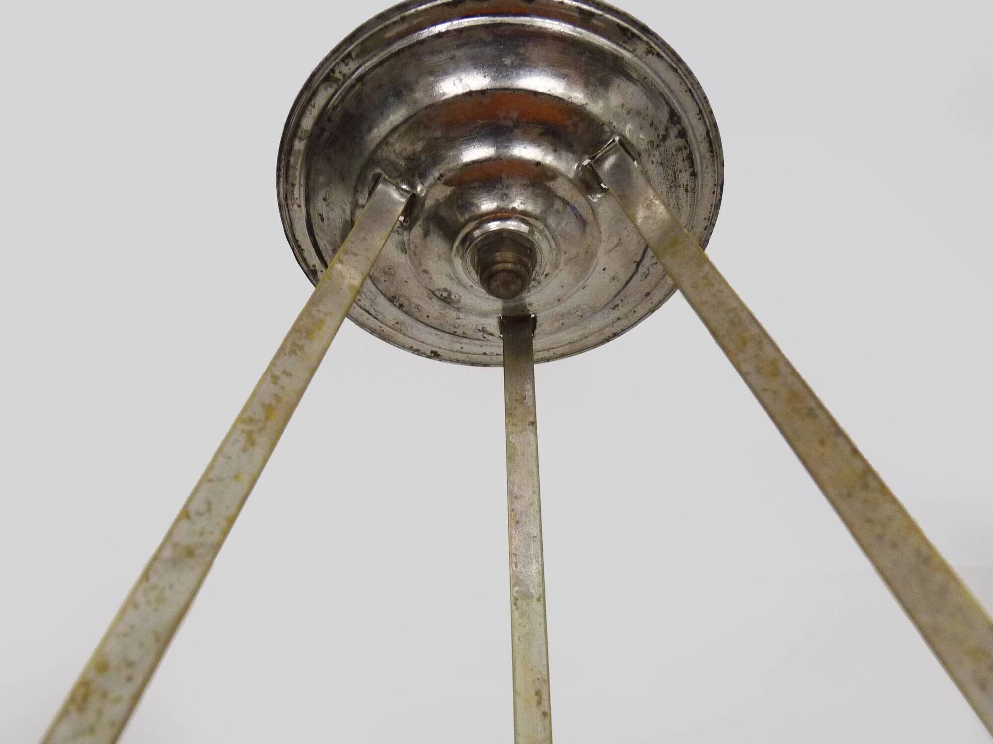 Art Nouveau ceiling-mounted basin pendant light from GV de Croismare, France, 1920s