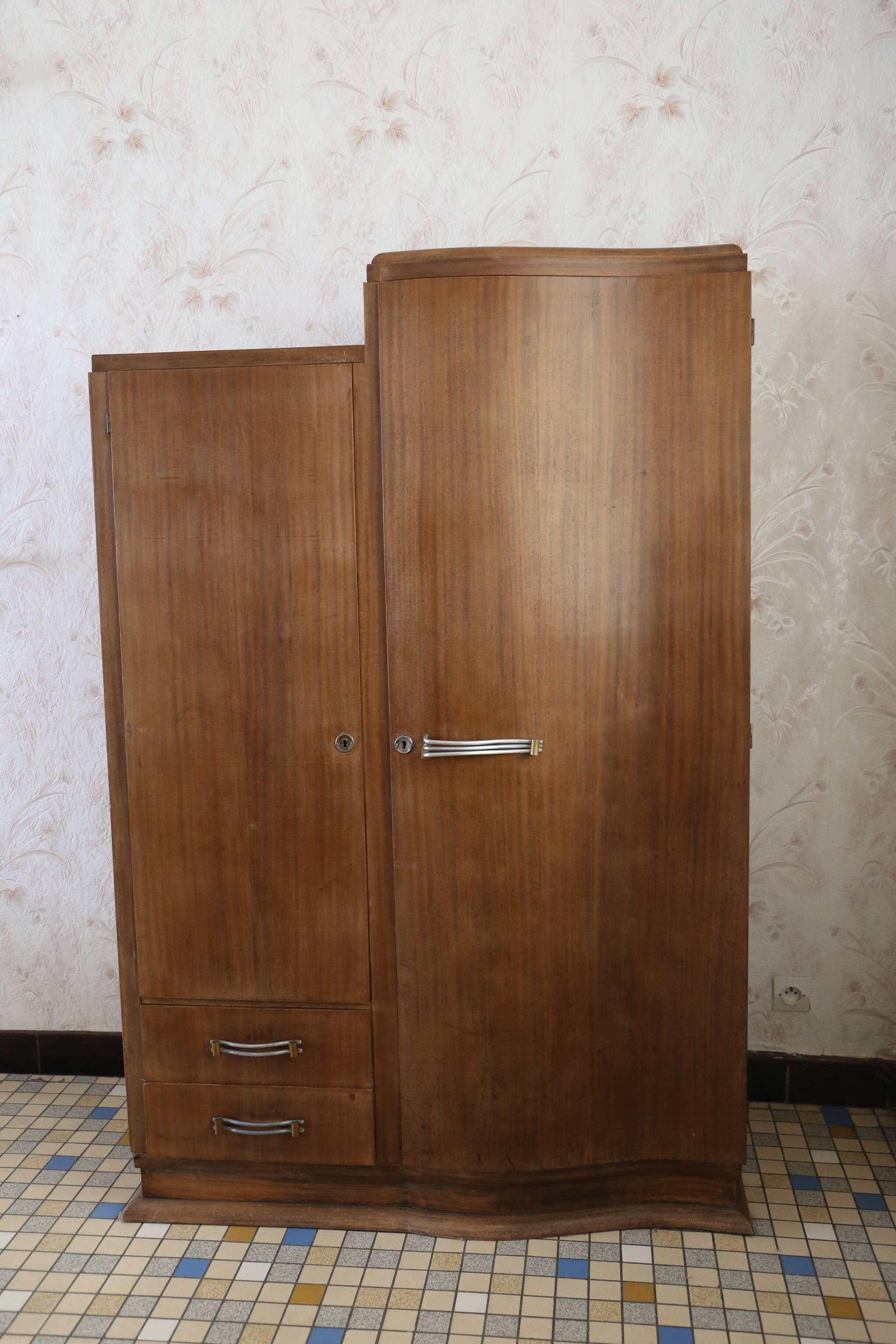 asymmetrical art deco wardrobe