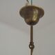 2 Light French Mid Century Extendable Billiard Light In Brass Wood & Glass