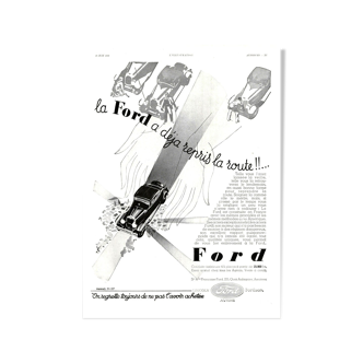Vintage poster 30s Ford