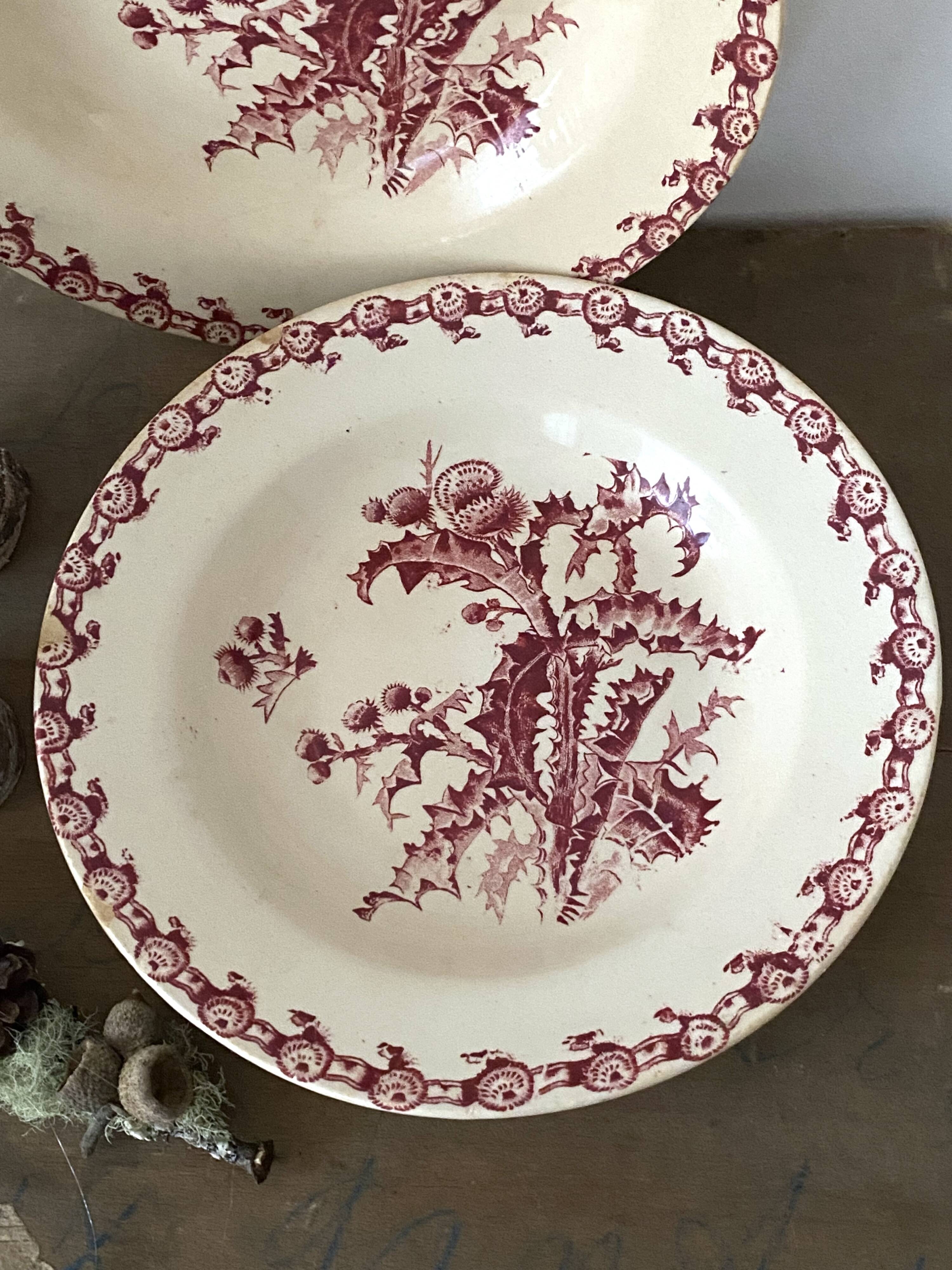 Pair of Gien porcelain plates