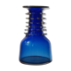 Vintage blue handmade glass vase Lwiw Ukraine