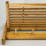 Mid-century Coat Hanger with Folding Shelf, Czechoslovakia