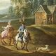 Paire de petits tableaux, Entourage de Jan Peeter Verdussen, huile sur panneau, 18ème siècle