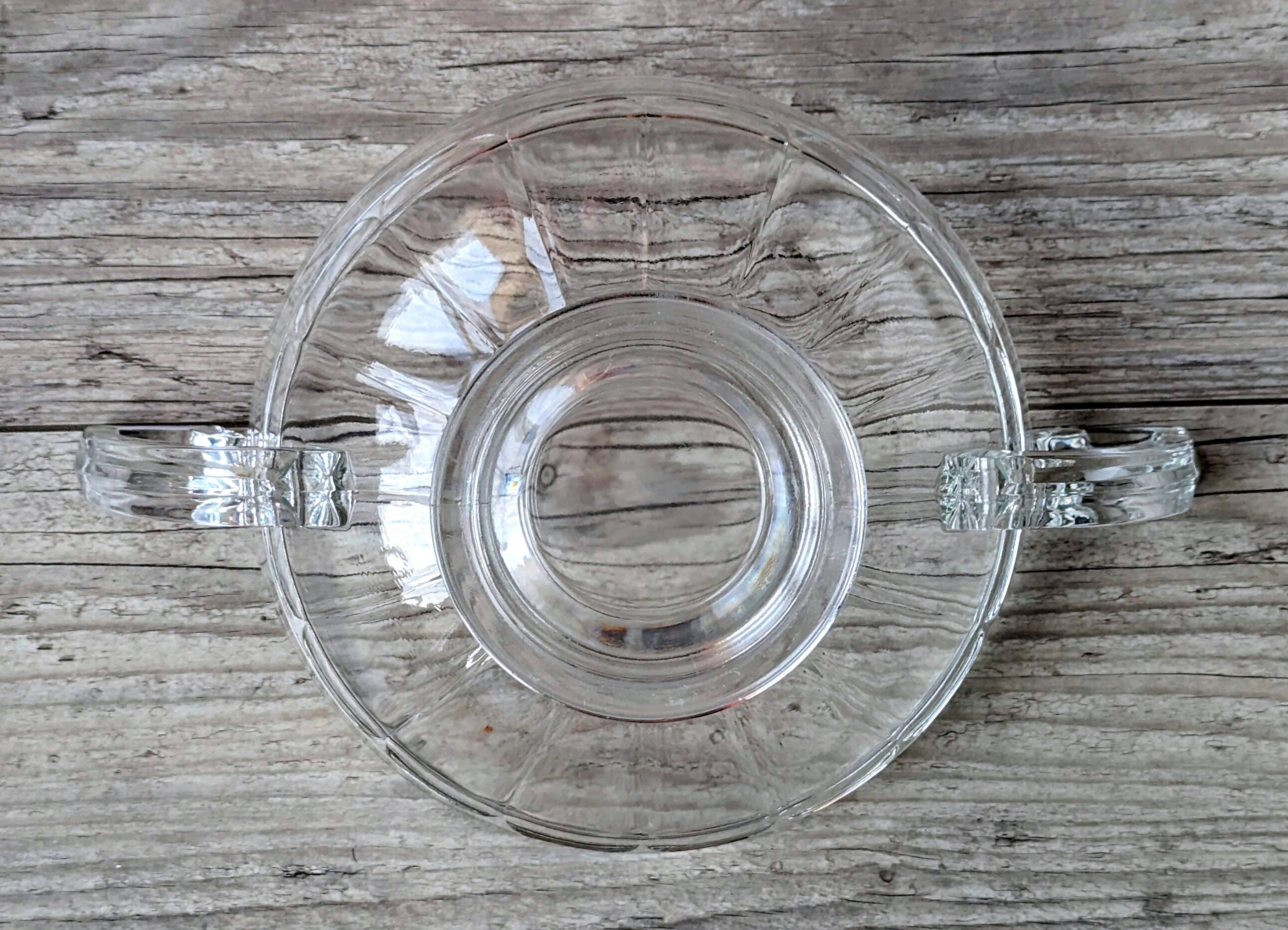 Glass fruit bowl, Val Saint Lambert style