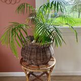 Rattan side table