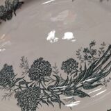 Ancien plat ovale terre de fer manufacture st amand modèle: daisy