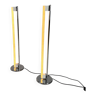 Set of 2 Italian Steel Tube Light Floor Lamp by Eileen Gray for Alivar, 1970s