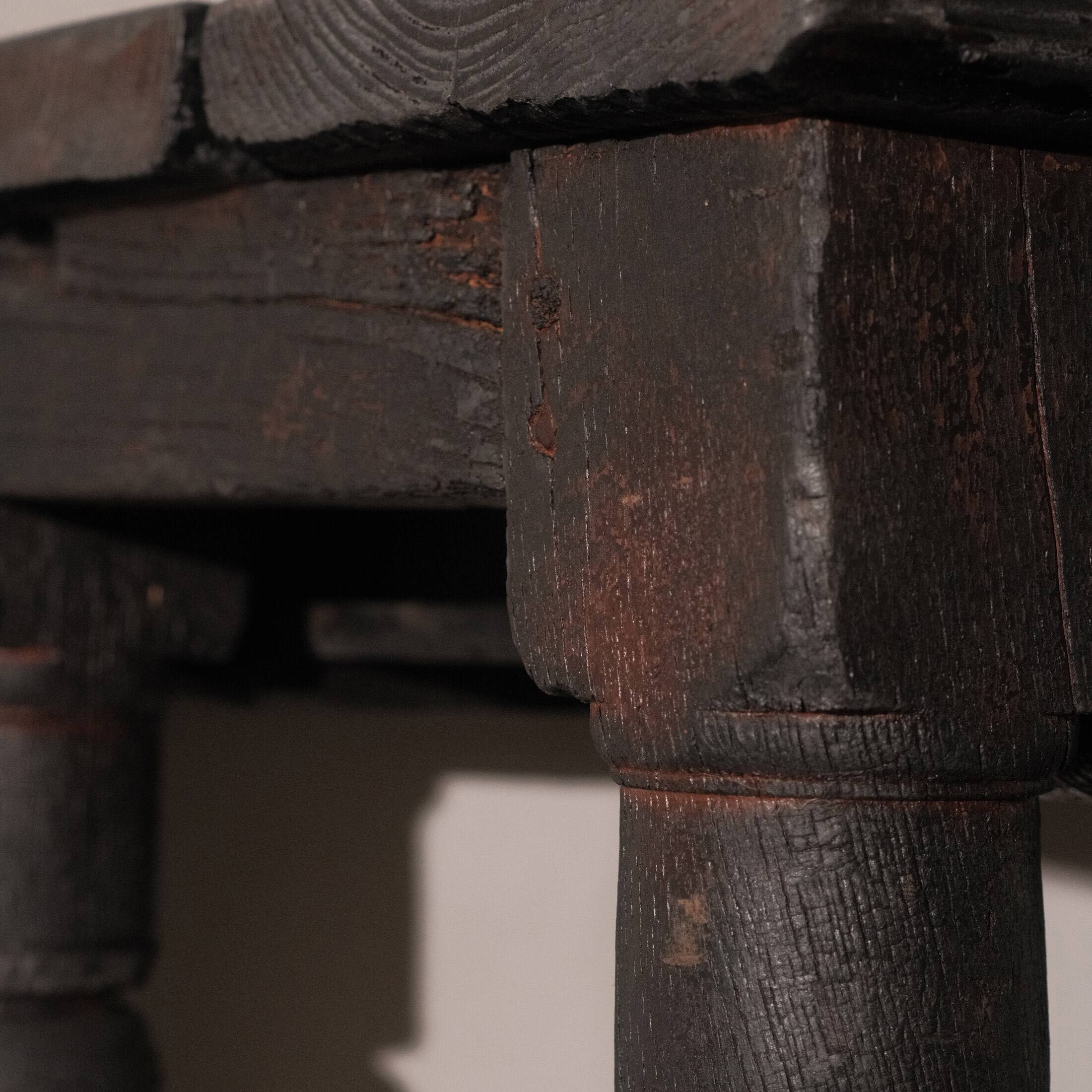Console table in Shou Sugi Ban finish