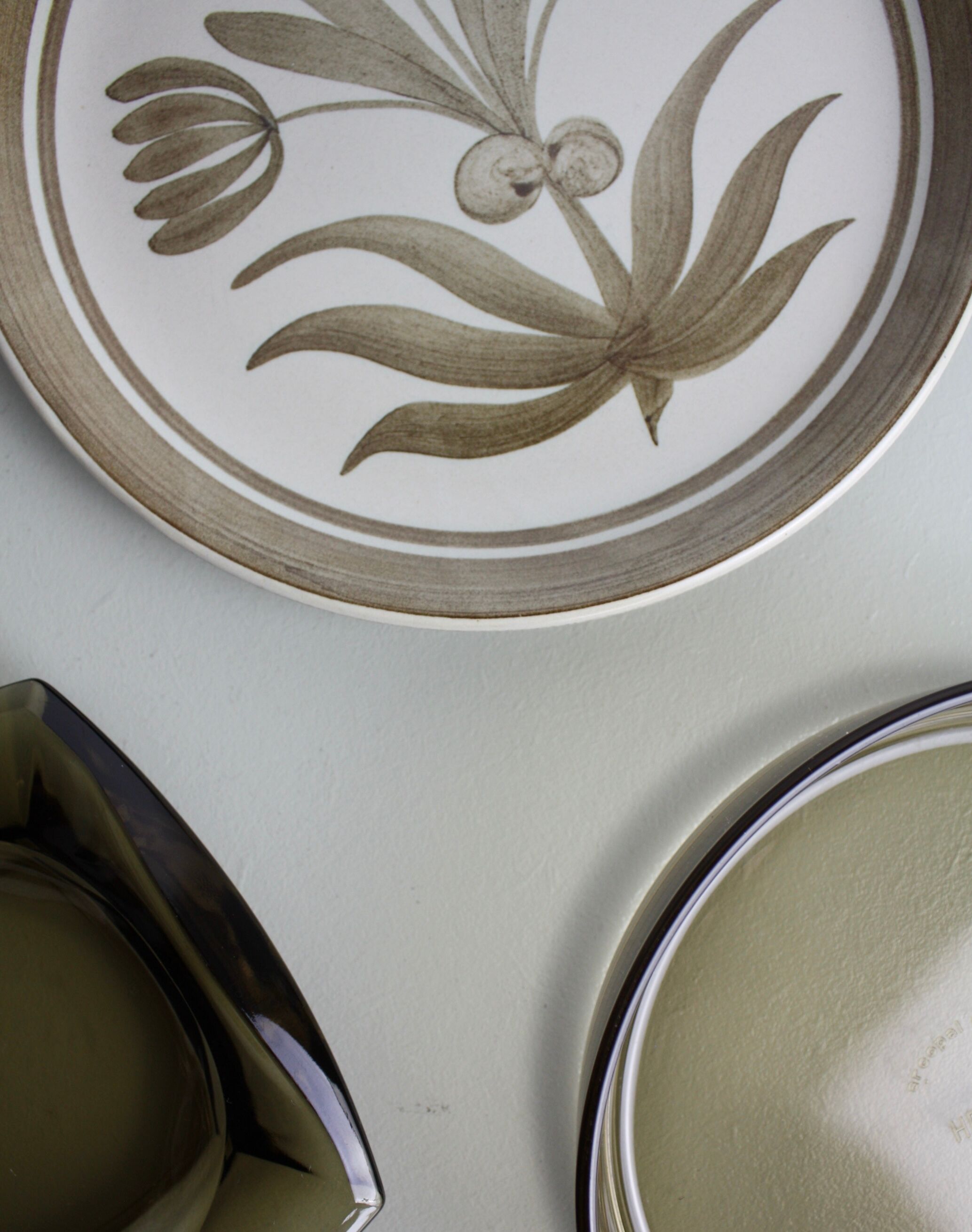 Vintage smoked glass ashtray