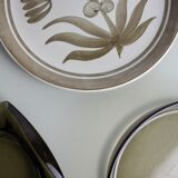 Vintage smoked glass ashtray