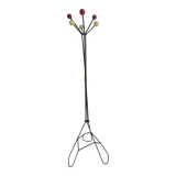 Vintage metal and wood coat rack