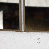 Small metal triptych mirror 42x15cm