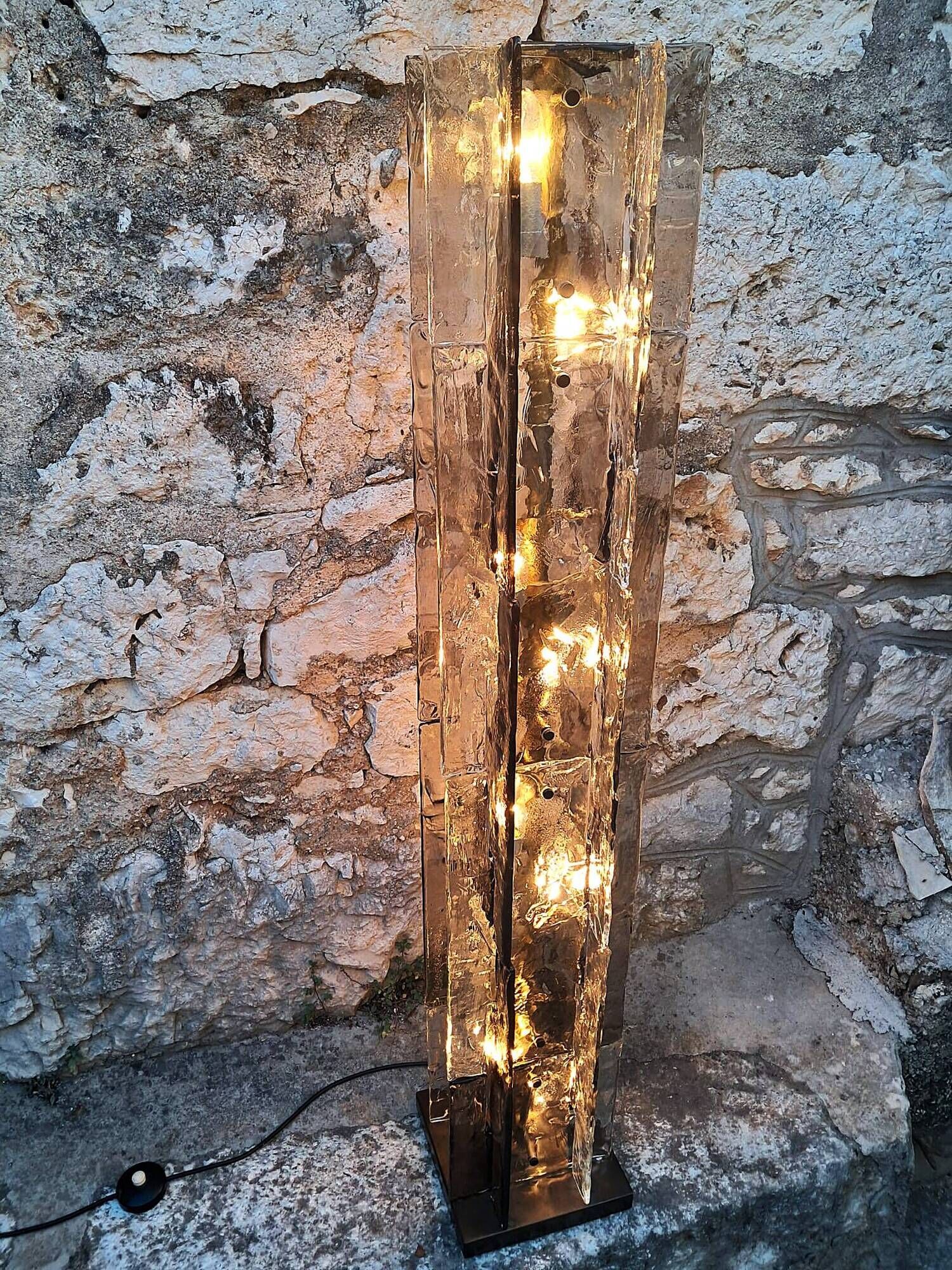 Floor Lamp LT379 Murano Glass by Carlo Nason for Mazzega, Italy,