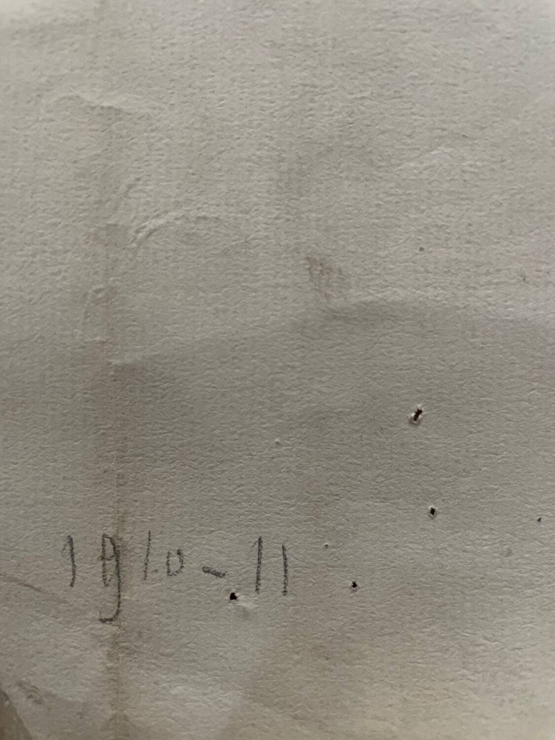 Academic drawing dated November 1910