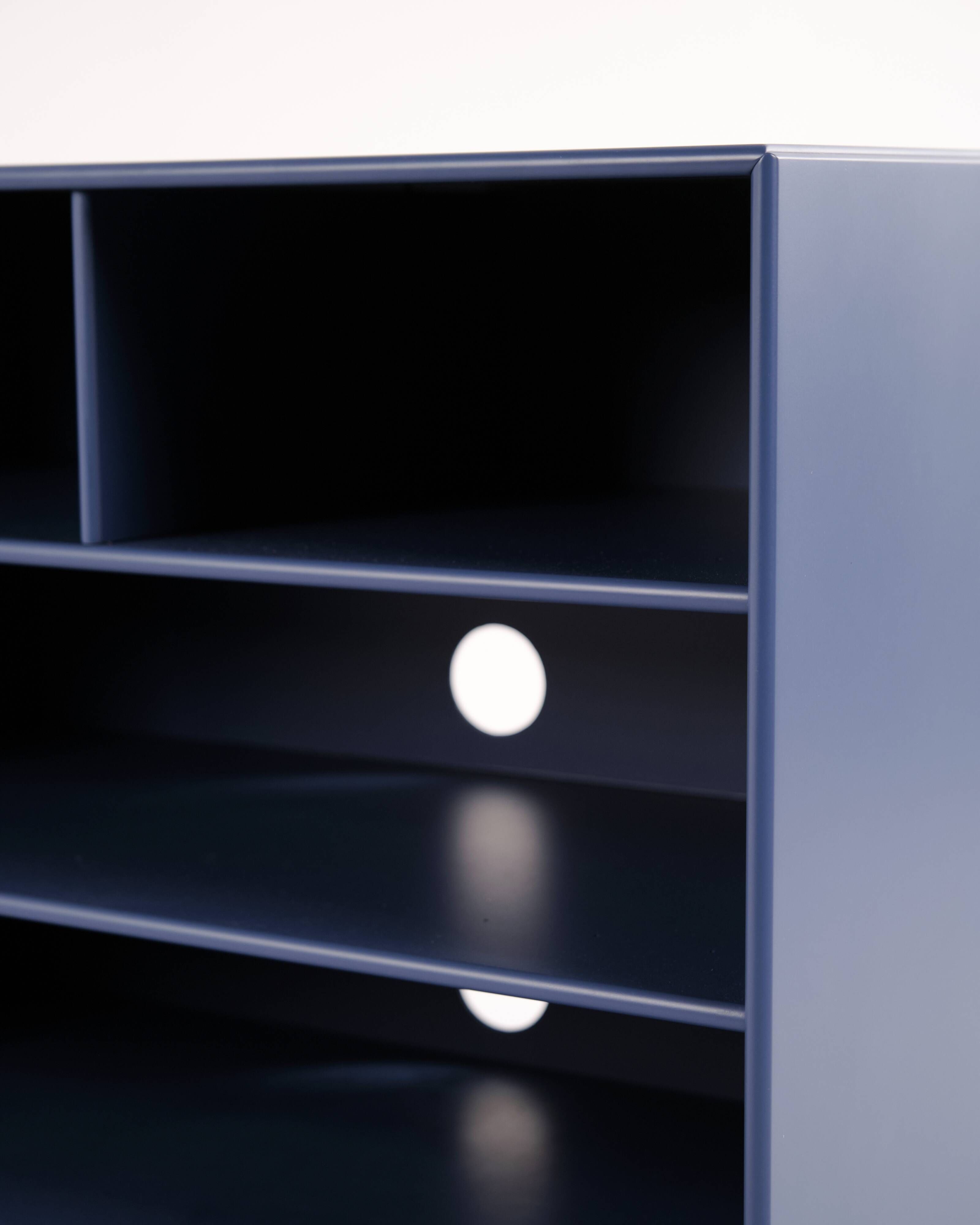 Montana bookcase – blue – 4 shelves