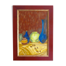 Painting, still life painting with vases, 70s