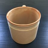 Beige stoneware pitcher
