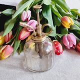 Brass and transparent glass sprayer