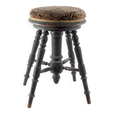 Tabouret de piano ajustable antique néerlandais