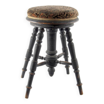 Tabouret de piano ajustable antique néerlandais