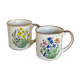 Two vintage mugs orddy in sandstone