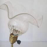 Lampe laiton et verre murale